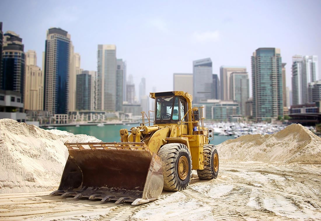 Wheel Loader in urban location